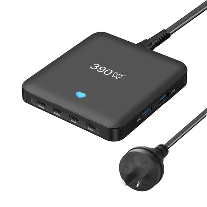 GaN Desktop Charger for Phones, Tablets and More, All-New, 4C2A, Multi-Port Charging, Fast Charge, 390W