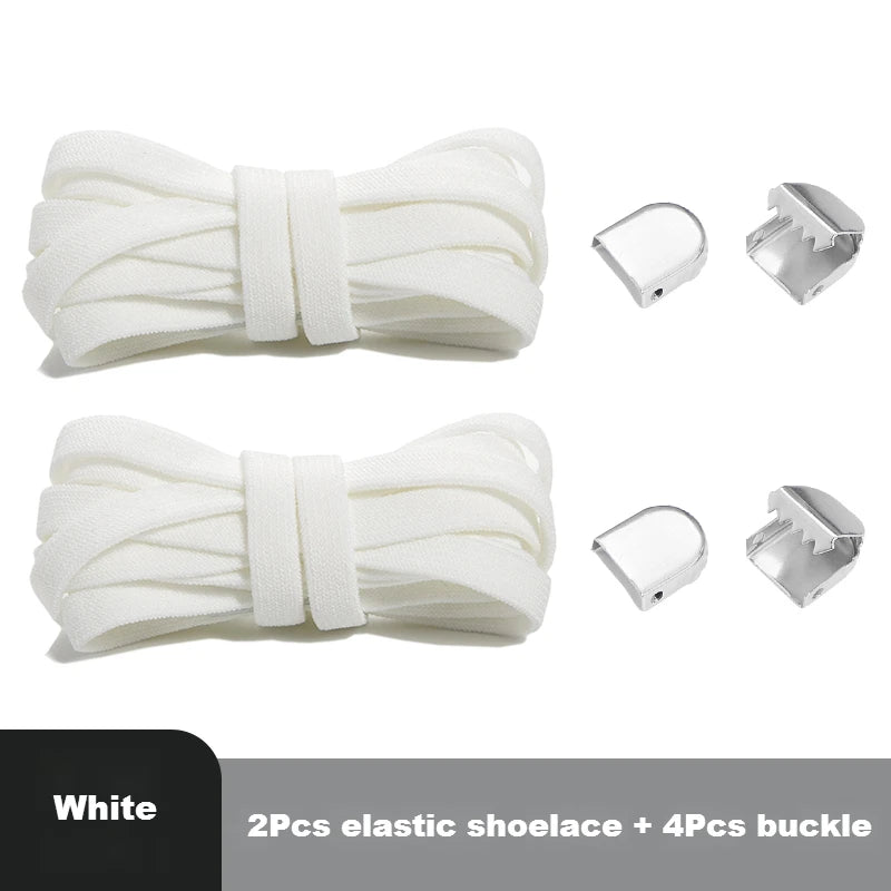 8MM Flat Elastic No Tie Shoelaces Quick Lazy Shoe Laces for Men Women Kids Sneaker Accessories