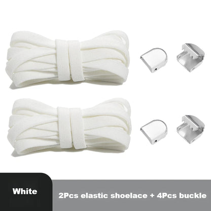 8MM Flat Elastic No Tie Shoelaces Quick Lazy Shoe Laces for Men Women Kids Sneaker Accessories