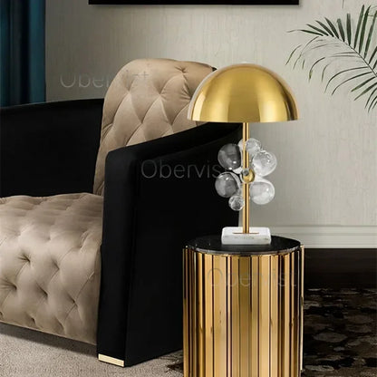 Light Luxury Creative Crystal Table Lamp Colorful Crystal Transparent Bedroom Study Table Lamp Postmodern Table Lamp Room Decor