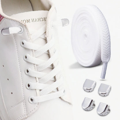 New Elastic Laces Sneakers Tennis Lock Shoelaces Without Ties No Tie Shoelaces Unisex Kids Adult Flat Shoelace Shoe Accessories
