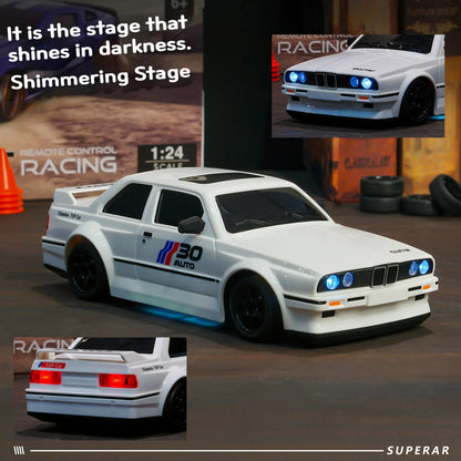 1/24 RC Drift Car 2.4G 4WD Remote Control, 20KM/H High Speed Racing Car with LED Lights,ESP,Ideal toy gift for Kids Boys