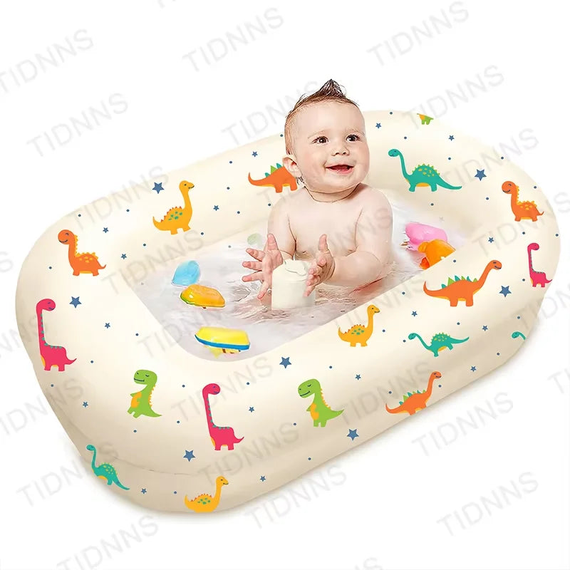 Newborn to Toddler Bath Tub,Inflatable Baby Bathtub with Built-in Air Pump,Portable Travel Shower Deflates Folds Easily