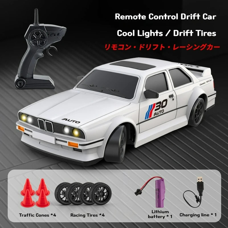 1/24 RC Drift Car 2.4G 4WD Remote Control, 20KM/H High Speed Racing Car with LED Lights,ESP,Ideal toy gift for Kids Boys