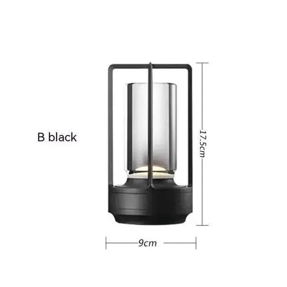 LED Table Lamp Aluminum Crystal Restaurant Bar Desk Lamp Dimming Atmosphere 5200mAh USB Charging Touch Switch Bedroom Decoration
