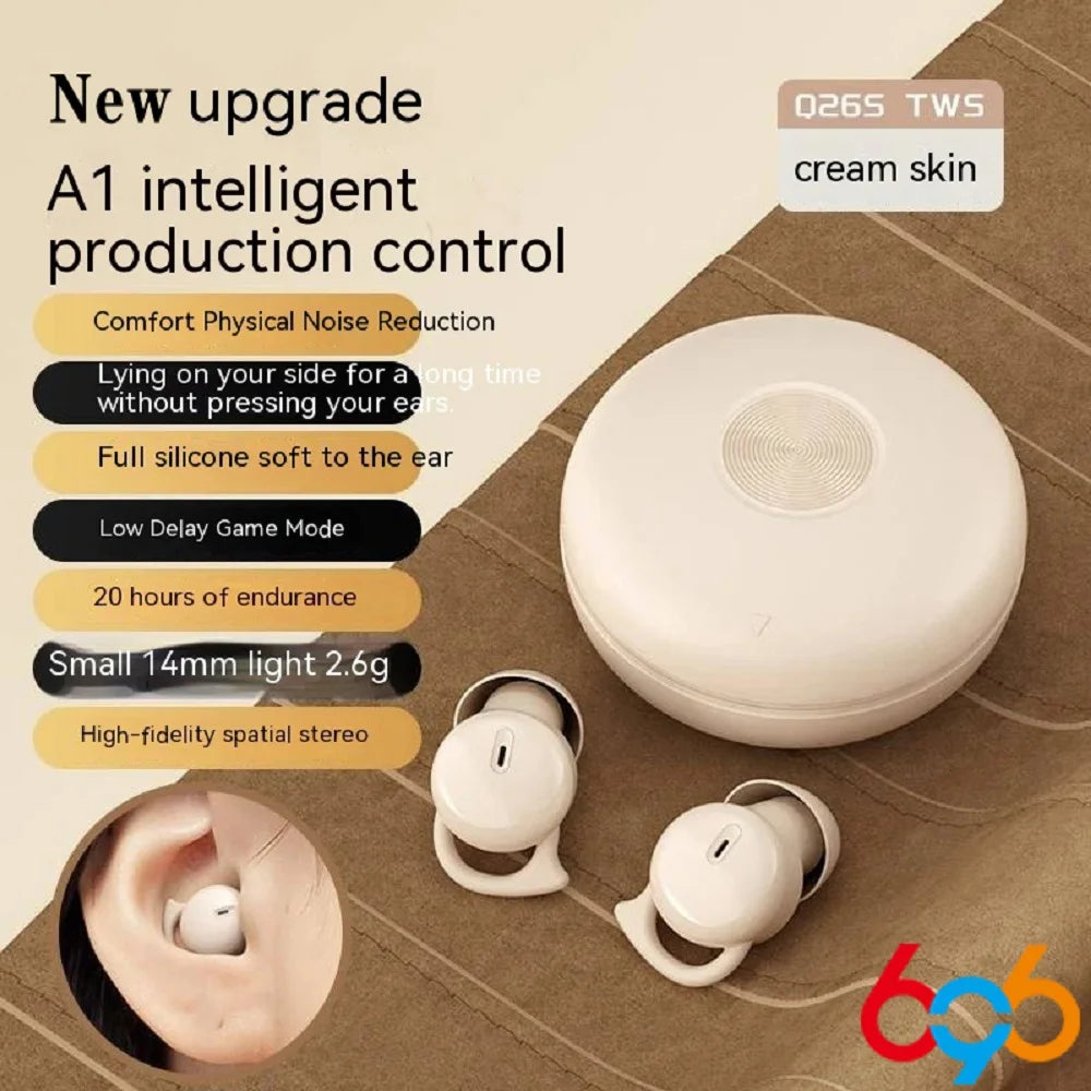 Sleep Wireless Earbuds Blue Tooth In Ear Waterproof Headphones TWS Mini Invisible Earphones HIFI Stereo Sports Headset Game