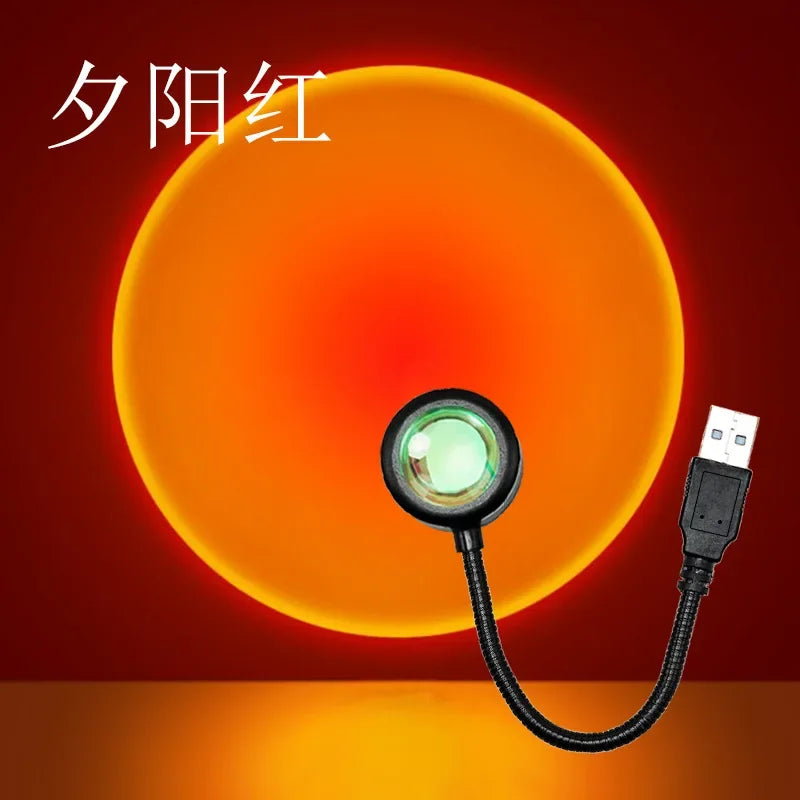 RGB Sunset Lamp Projection Led Night Light Sunset Projection Lamp For Photography Selfie Party Home Living Room Bedroom Decor