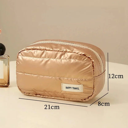 Travel Makeup Bag, Large Capacity Cosmetic Bags for Women, Portable Waterproof Toiletry Bag Makeup Organizer Bag with Handle