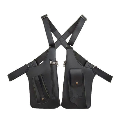 Outdoor Anti-theft Tactical Bag Men Retro Double Shoulder Strap Multi-pocket Crossbody Bags Double Shoulder Strap Multi-Pocket
