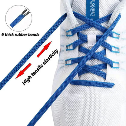 Classic Elastic Shoelaces Flat Sneakers Shoe Laces 7mm Width Shoelace for Kids Adults Shoe Lace Accessories Shoestring Fashion