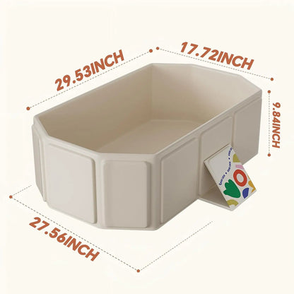 Foldable Bathtub for Kids Bath Tub with Drain Plug Foldable Baby Shower Tub Portable Bathroom Pool Cat Dog Wash Shower Basin