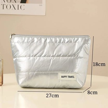 Travel Makeup Bag, Large Capacity Cosmetic Bags for Women, Portable Waterproof Toiletry Bag Makeup Organizer Bag with Handle