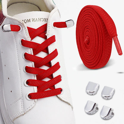 New Elastic Laces Sneakers Tennis Lock Shoelaces Without Ties No Tie Shoelaces Unisex Kids Adult Flat Shoelace Shoe Accessories