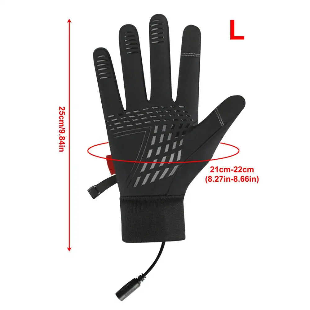 Heated Gloves For Women men Heated Hunting Gloves USB Charging Windproof Non-Slip Touchscreen Waterproof Thick Drawstring