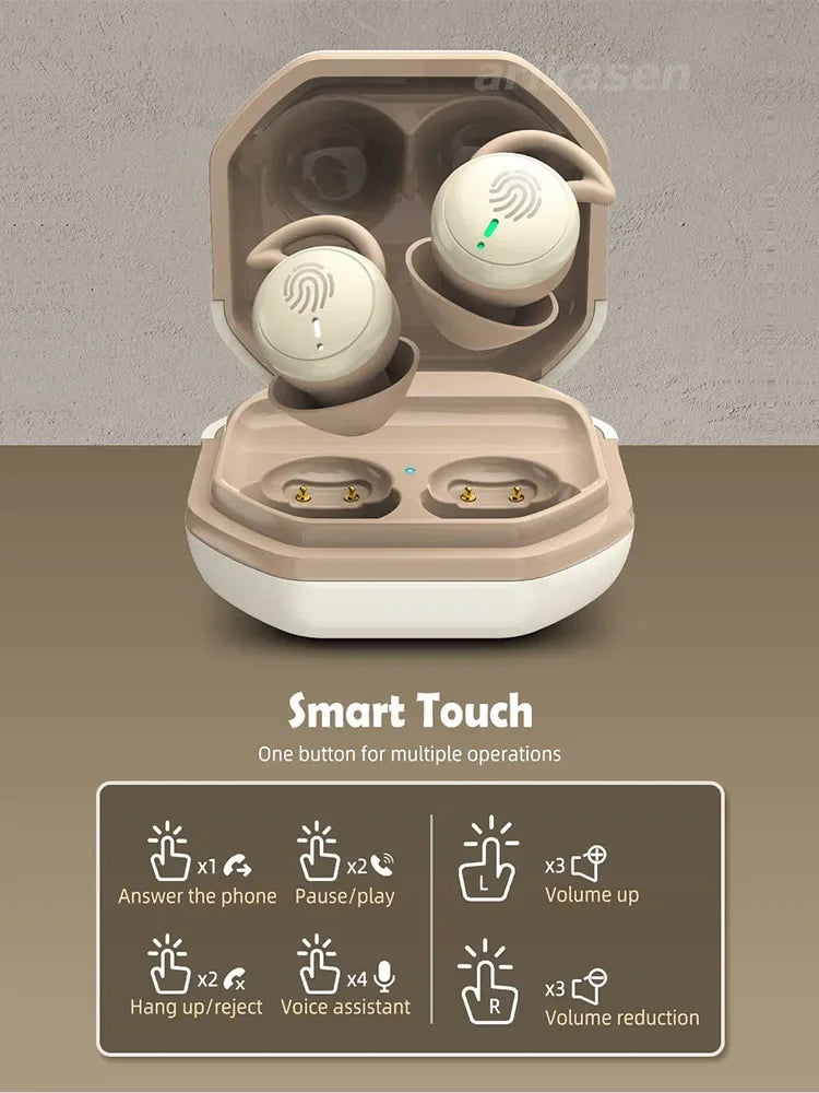 Sleeping Earbuds Bluetooth Mini invisible Small Bluetooth Eraphones Mini Comfortable Noise Blocking for Side Sleeping Home Work