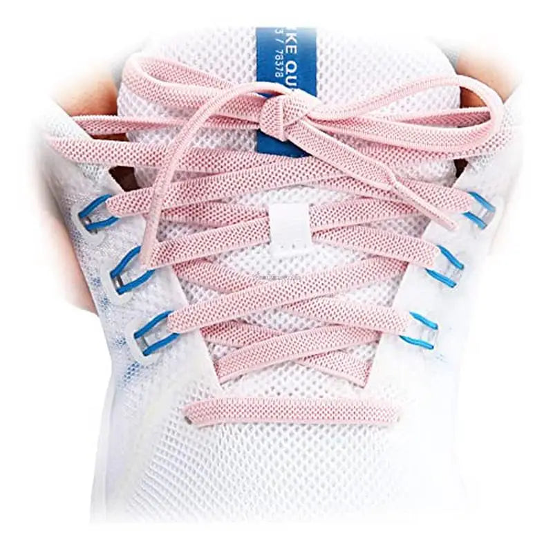 Classic Elastic Shoelaces Flat Sneakers Shoe Laces 7mm Width Shoelace for Kids Adults Shoe Lace Accessories Shoestring Fashion
