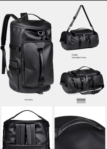 Travel backpack, large carry on bag with shoe compartment approved by the airline, 17 inch laptop backpack, business work fitnes
