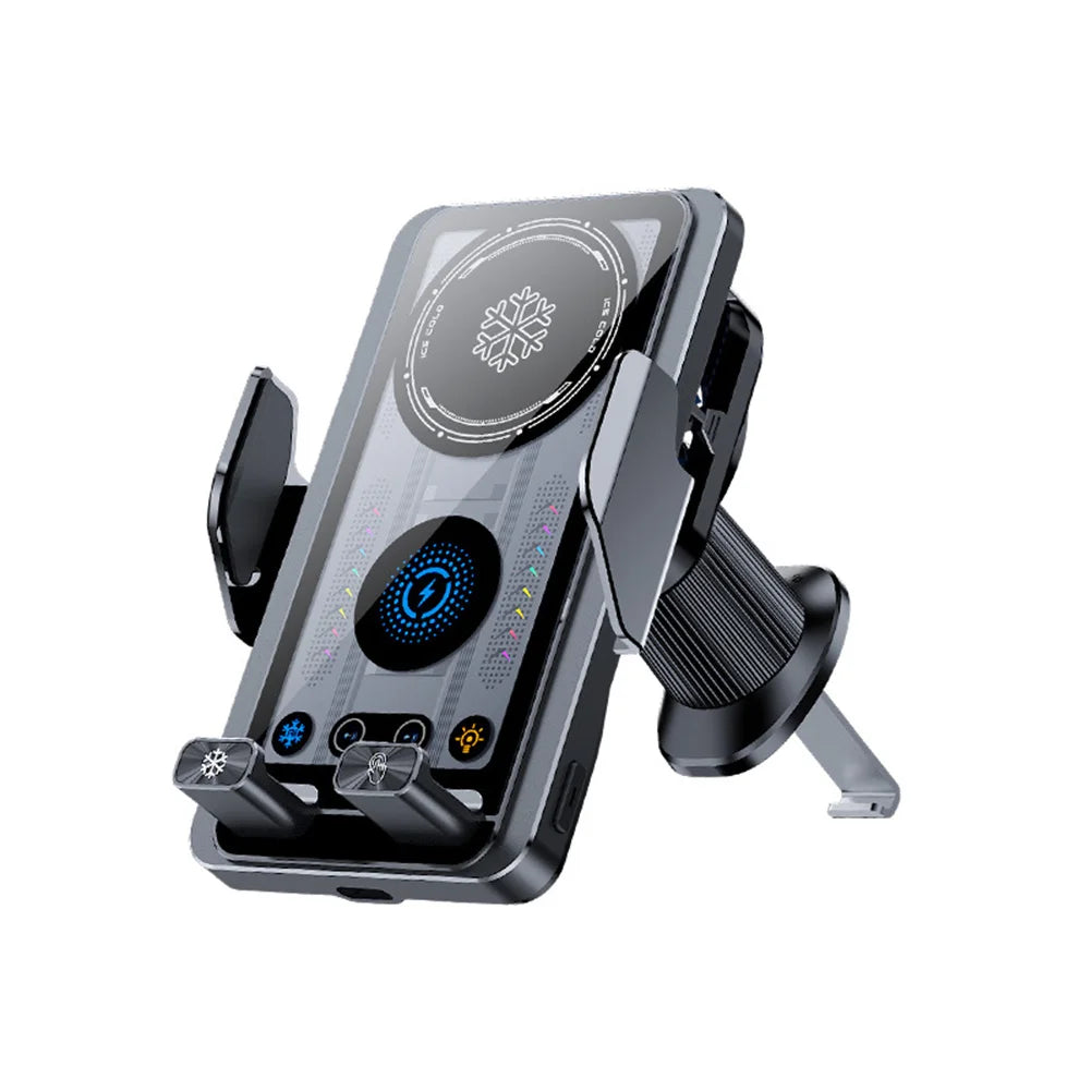 15W Fast Charging Wireless Car Mount Featuring Aluminum Alloy Construction and Magnetic Infrared Sensing Technology