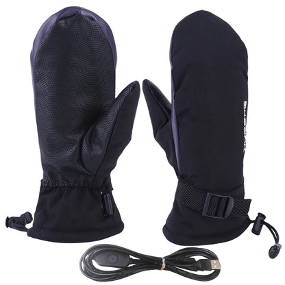 Electric Heating Gloves 3 Gears Temperature Motorcycle Gloves Climbing Skiing Mittens Cold-Proof USB Heated Gloves Hand Warmer