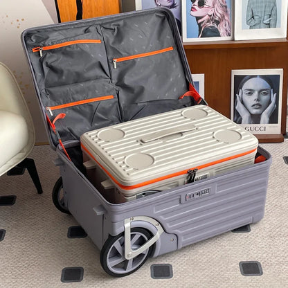 Carry on Luggage Side-opening Suitcase Travel Suitcase Super Large Wheels 20-inch Carry-on Suitcase شنط سفر كبيرة بعجلات