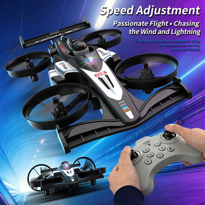 RC Flying Drift Cars Professional Air-Ground 2-in-1 Quadcopter Mini RC Car Electric Racing Deformable Car Toy for Boys Gift