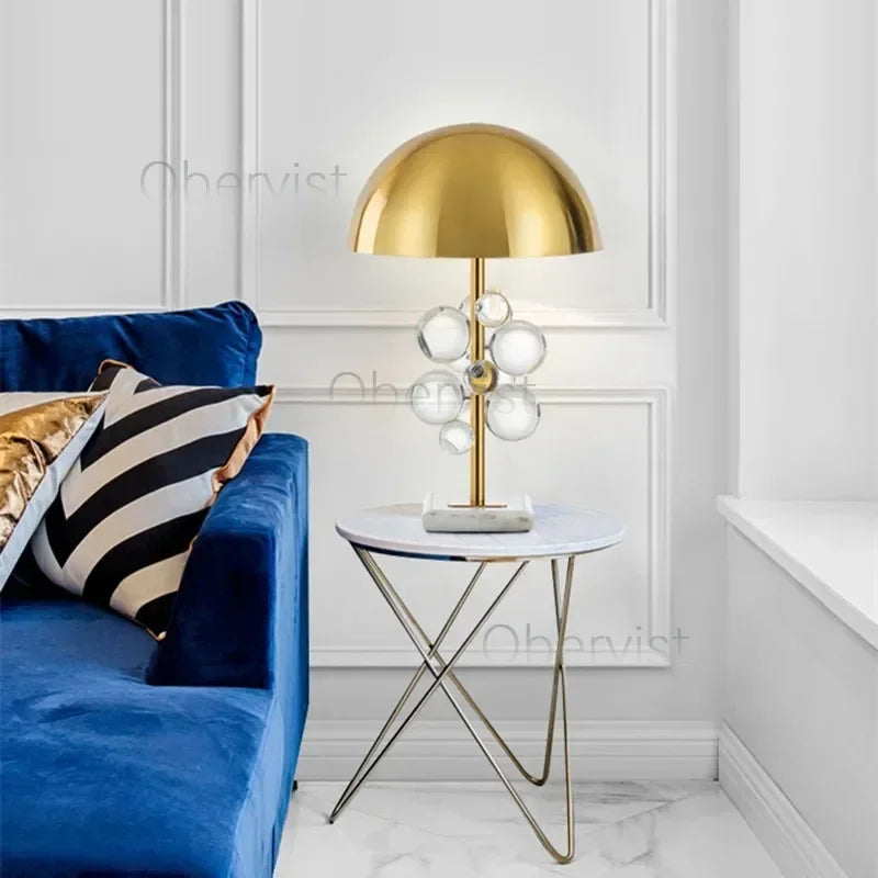 Light Luxury Creative Crystal Table Lamp Colorful Crystal Transparent Bedroom Study Table Lamp Postmodern Table Lamp Room Decor