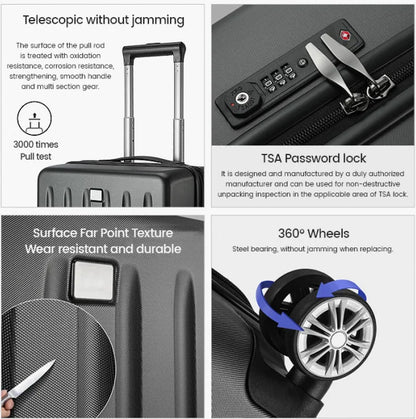 Aluminum alu trolleycarry on aluminum travel suitcase hand carry trolley pp cases travel bags luggage