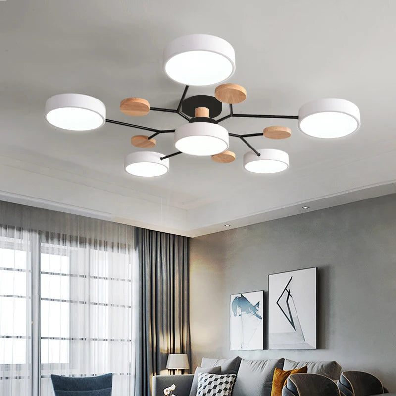 Modern LED Chandelier for Living Room Bedroom Hotel 3 Different Colors Ceiling Lamp Nordic Home Lighting Ceiling Pendant Lamp