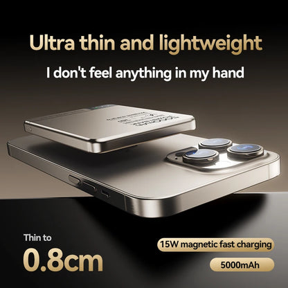Travel Portable Wireless Magnetic Power Bank Fast Charging Ultra Capacity Digital External Battery PowerBank For Magsafe IPhone