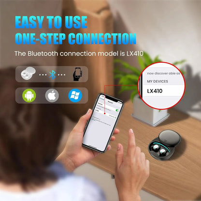 Wireless Earphone Sleep Earbuds for Side Sleepers Wireless Earbuds Comfortable Noise Blocking Music Sleep Dual Mode