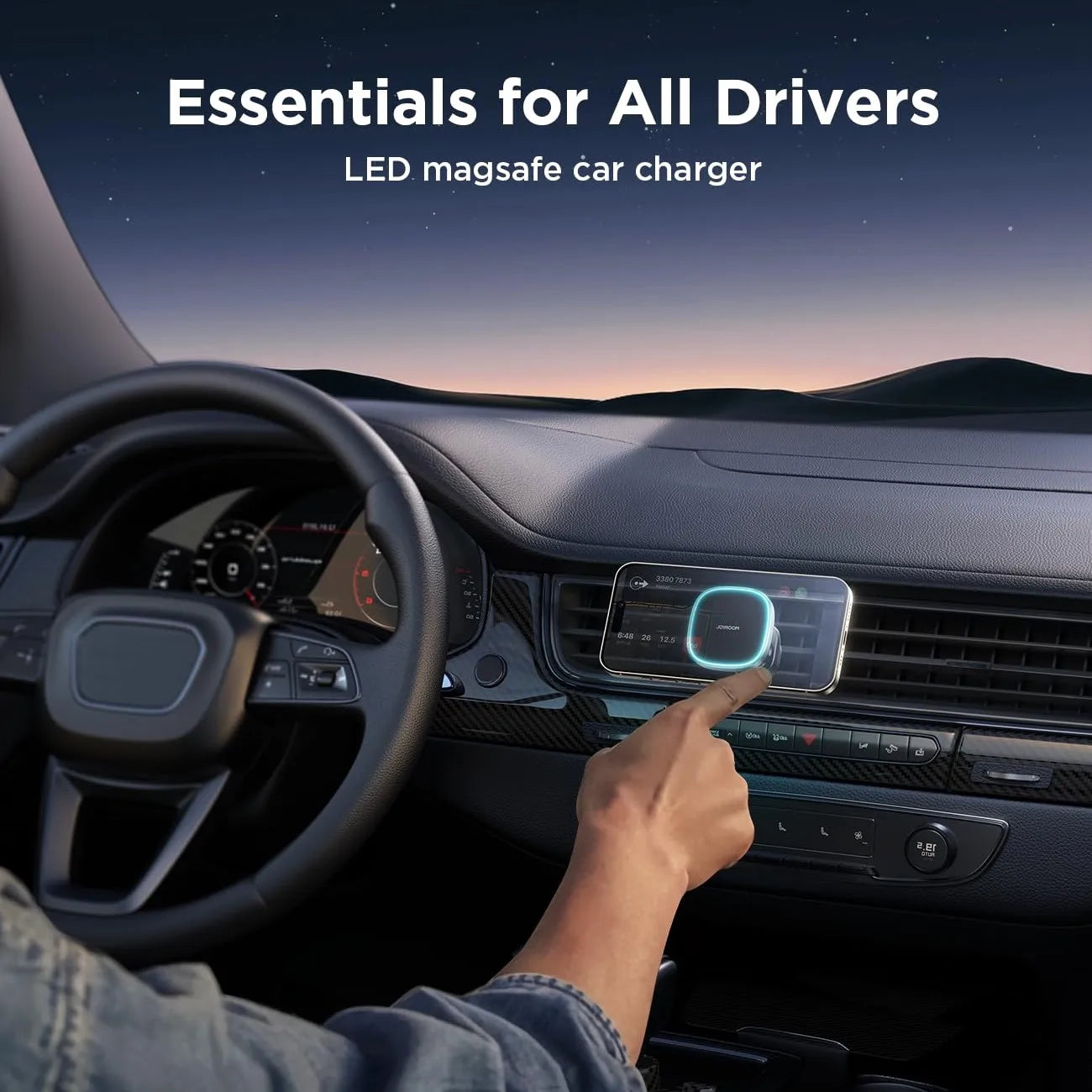 Magnetic Wireless Car Charger, Magnetic  Car Mount Charger, Air Vent 15W Fast Wireless Charging Car Phone Holder Bracket