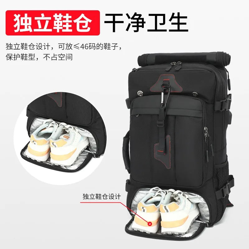 Travel backpack for men boarding, casual men&