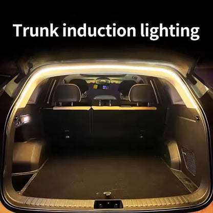 Car High Brightness Trunk Lighting Ambient Light Interior Decoration LED Wiring Free Automatic Sensing Tailgate 2/4M Light Strip