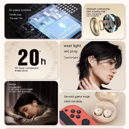 696 Sleep Wireless Earbuds Bluetooth In Ear Waterproof Headphones TWS Mini Invisible Earphones HIFI Stereo Sports Headset Game