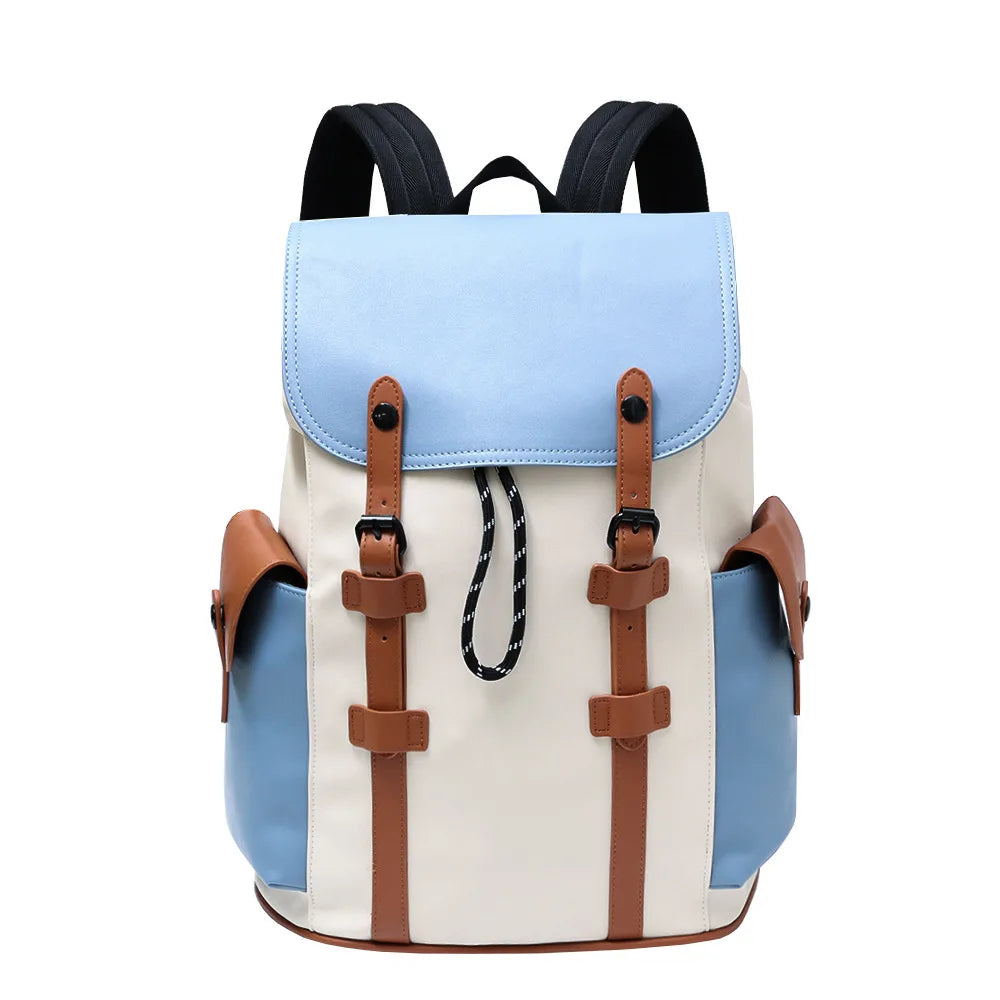 2026 New Travel Backpack, Simple Casual Bag, Retro Color-Blocking Commuter Bag, Unisex Laptop Bag, Large-Capacity Student School Bag