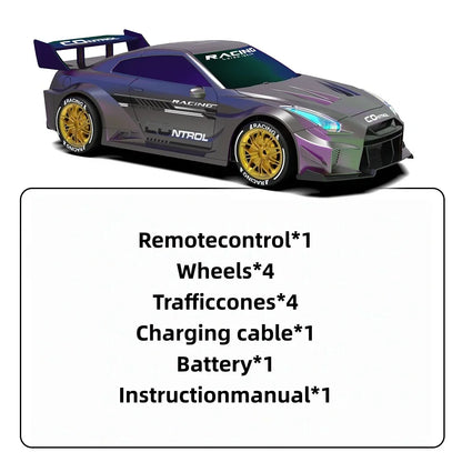 RC Drift Racing Toy, 2. 4GHz Four Wheel Drive, Cool Lights, Supports Multiplayer Competition