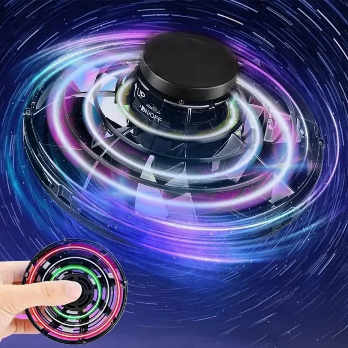 Flying Ball Toys Magic Ball Flying Spinner Flight Gyro Mini UFO Fingertip Drone Aircraft Induction Gyroscope Decompression Toys
