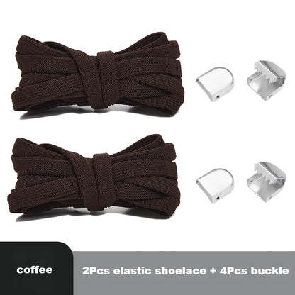 8MM Flat Elastic No Tie Shoelaces Quick Lazy Shoe Laces for Men Women Kids Sneaker Accessories