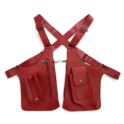 Outdoor Anti-theft Tactical Bag Men Retro Double Shoulder Strap Multi-pocket Crossbody Bags Double Shoulder Strap Multi-Pocket