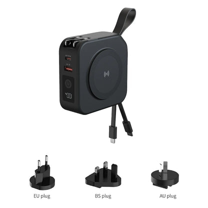 Magnetic wireless charging bank comes with cable and plug PD22.5W 10000mAh compact and portable charger iphone 14 mini powerful