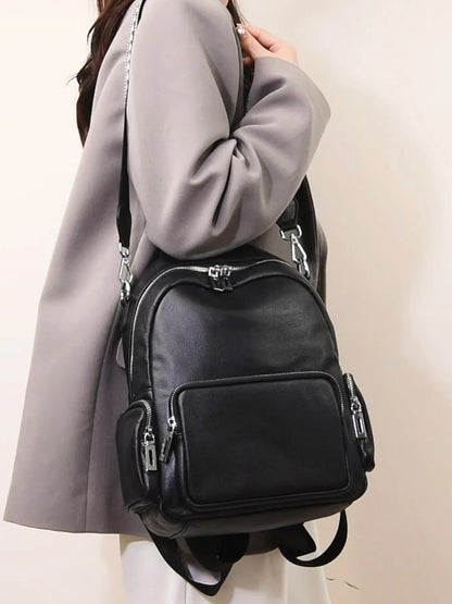 Travel backpack, double-shoulder bag, fashionable travel schoolbag, women&