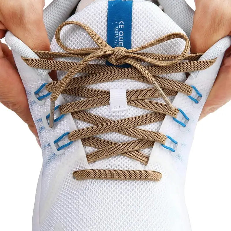 Classic Elastic Shoelaces Flat Sneakers Shoe Laces 7mm Width Shoelace for Kids Adults Shoe Lace Accessories Shoestring Fashion