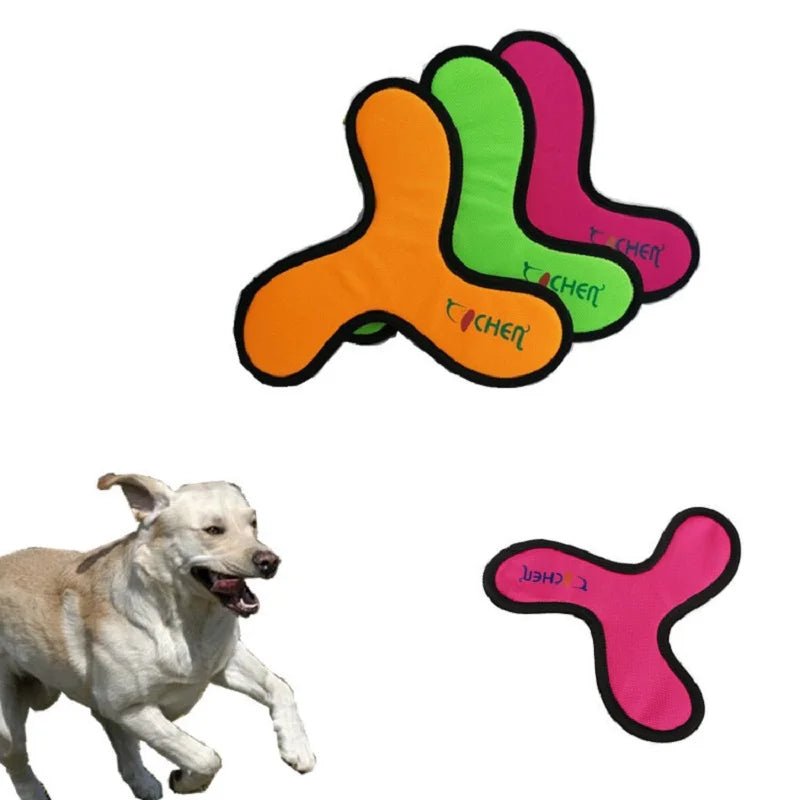 Flying Discs Dog Training Toy Oxford Cloth Pet Interactive Dart Bite Resistant Boomerang Puppy Chew Flying Saucer Toys