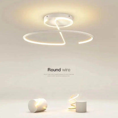Living Room Lamp LED Chandeliers Indoor Lighting Light Fixture Kitchen Lustre Lamps White Chrome Lamp Fixture Home