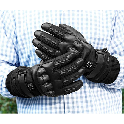 Winter Heated Gloves for Motorcycle Biker Men Women Touchscreen Rechargeable Self Heating Gloves Ski Hiking Hand Warmer
