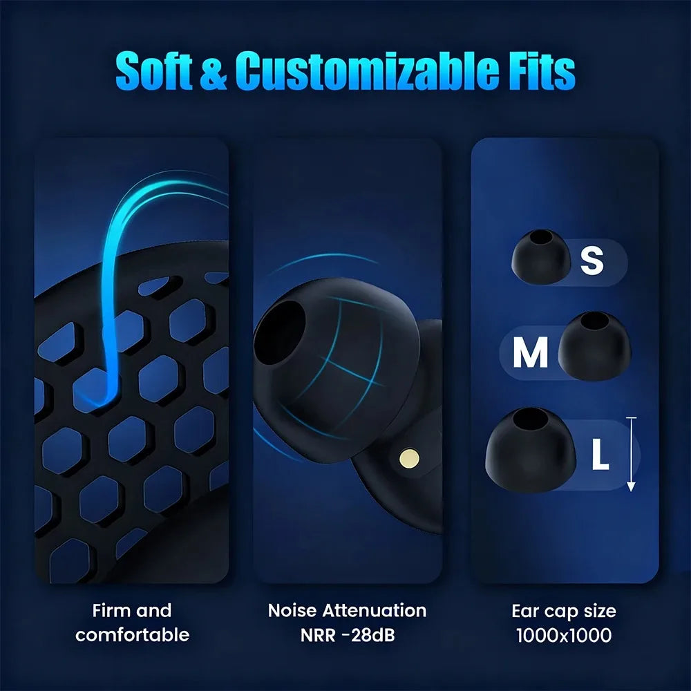 Wireless Earphone Sleep Earbuds for Side Sleepers Wireless Earbuds Comfortable Noise Blocking Music Sleep Dual Mode
