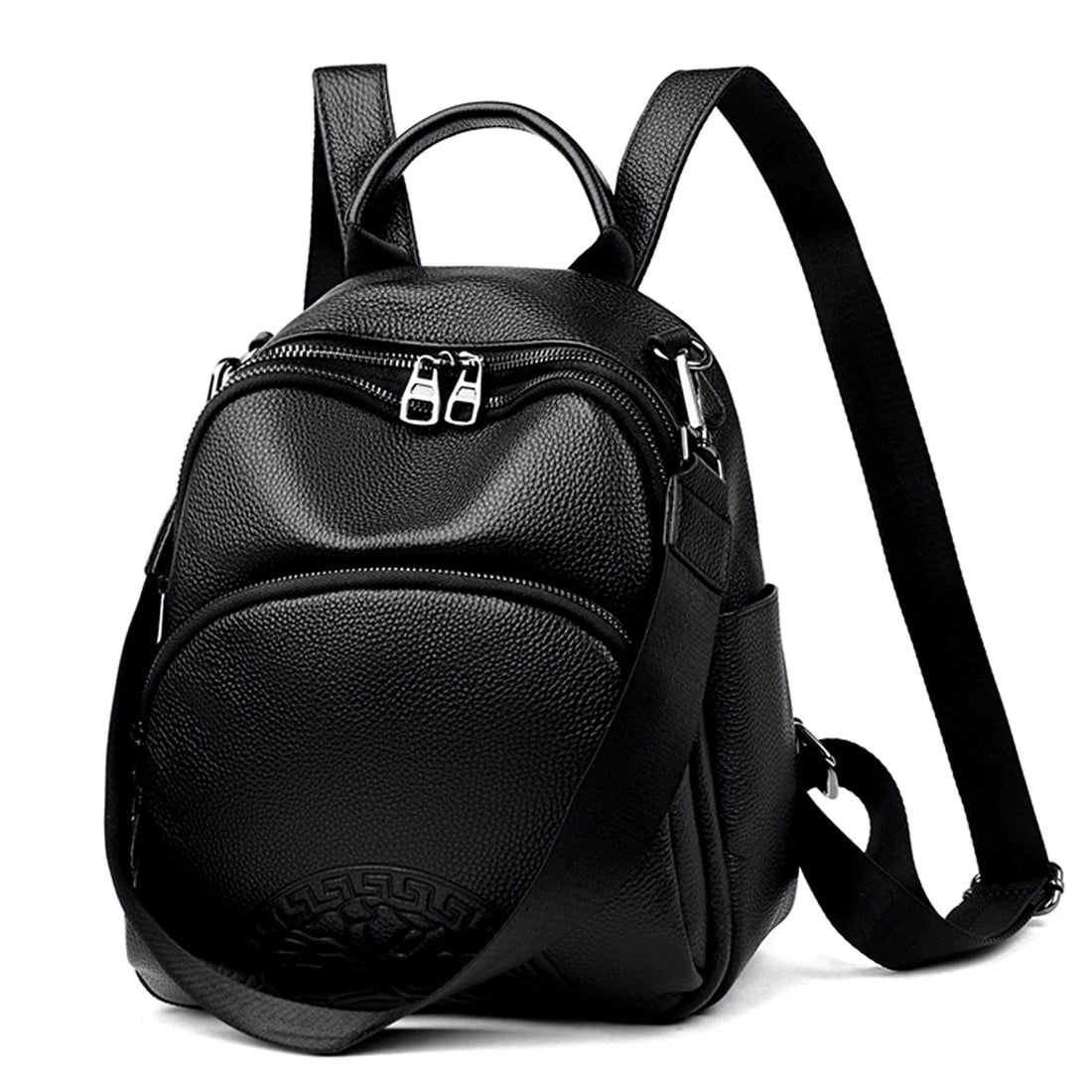 Anti-theft backpack woman original brand bags Full-Grain Leather Elegant understated Minimalist design Urban Fashion backpack