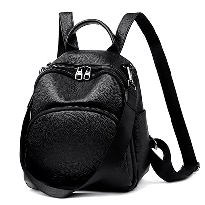 Anti-theft backpack woman original brand bags Full-Grain Leather Elegant understated Minimalist design Urban Fashion backpack