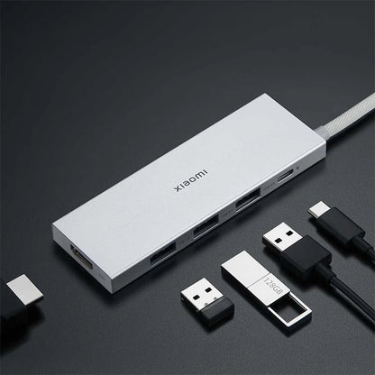 XIAOMI Type-C 5-in-1 Docking Station，Laptop USB Hub，HDMI 4K Ultra-high Definition Digital Interface，USB 3.0 Transmission