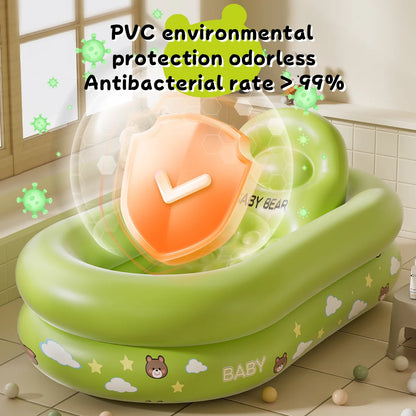Inflatable Foldable Baby Bathtub Household Portable Shower Tub Newborn Infant Kids Bath Tub Sit And Lie Design Home Travel Use